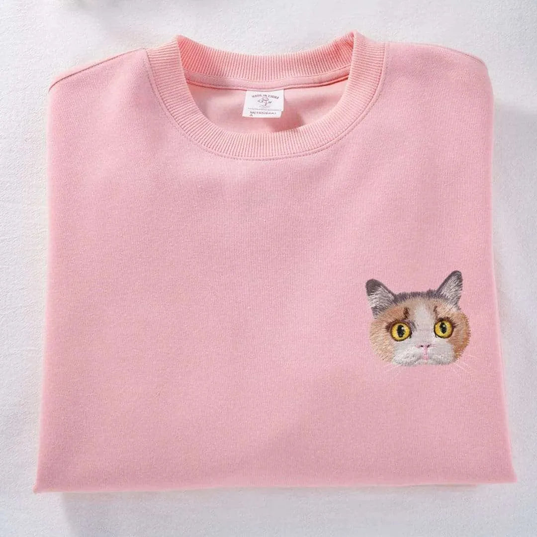 Custom Embroidered Pet Portrait Sweatshirt image 5