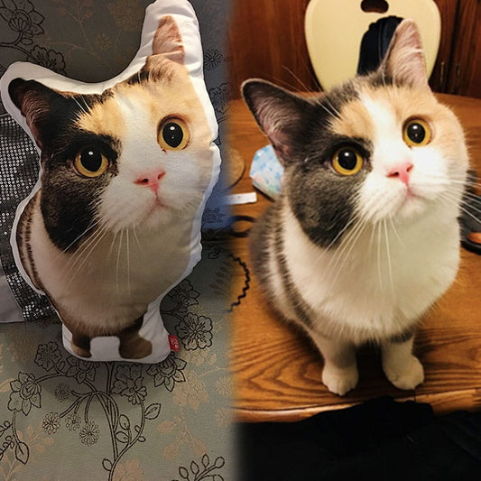 Custom Cat Shaped Memorial Pillow for Pet Owners from Pet Picture