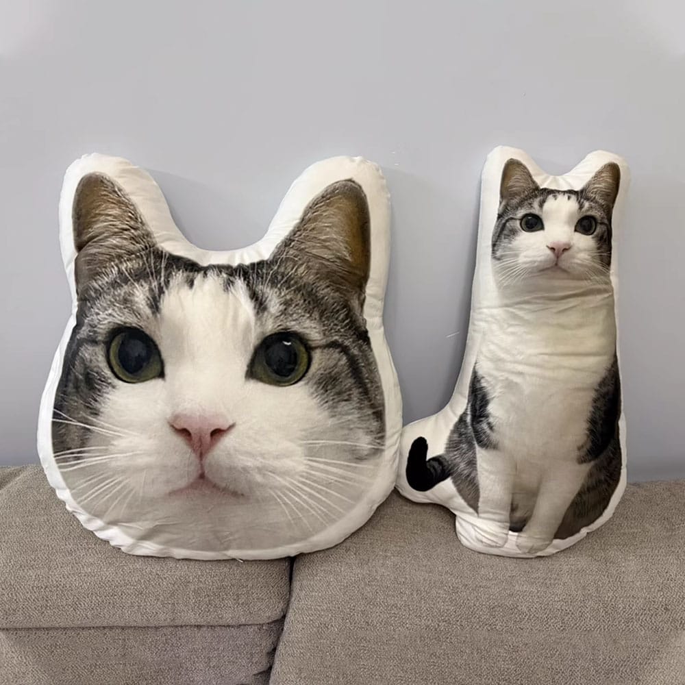 Custom Cat Shaped Memorial Pillow for Pet Owners from Pet Picture