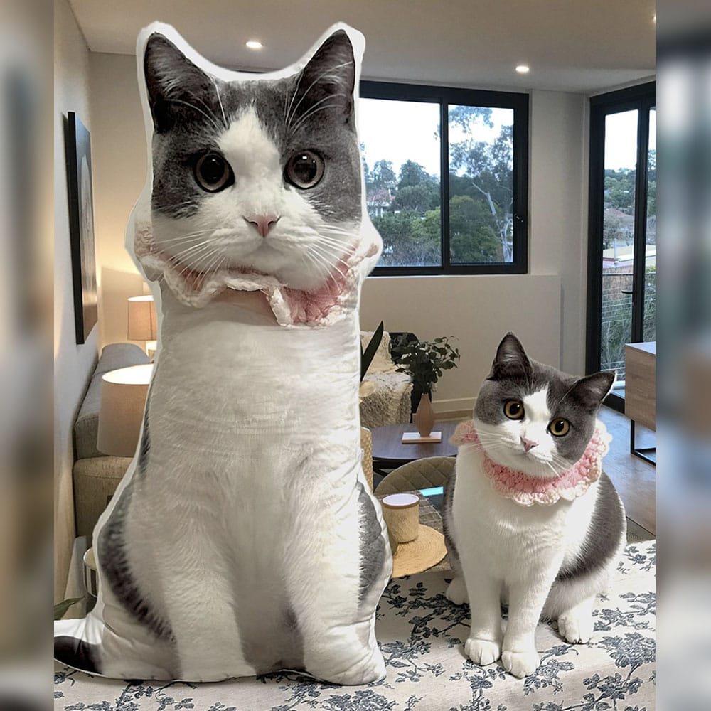 Custom Cat Shaped Memorial Pillow for Pet Owners from Pet Picture