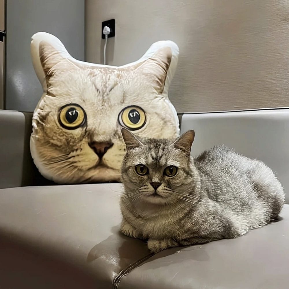 Custom Cat Shaped Memorial Pillow for Pet Owners from Pet Picture