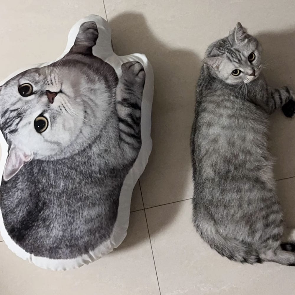 Custom Cat Shaped Memorial Pillow for Pet Owners from Pet Picture