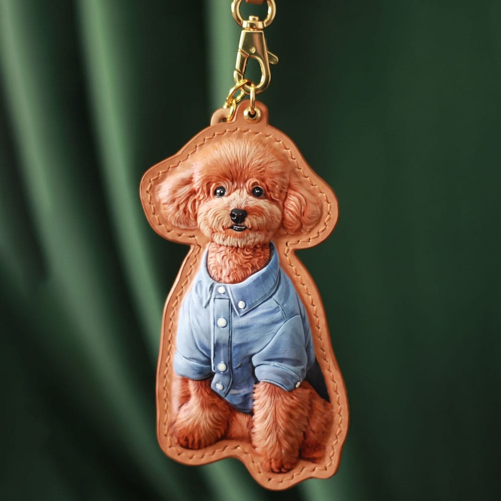 Custom 3D Hand-Carved Leather Pet Portrait