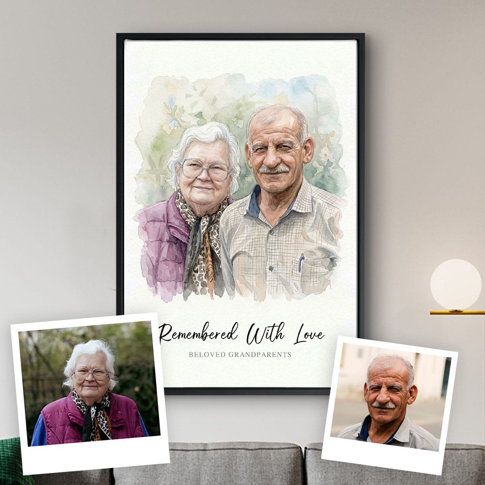 Custom Watercolor Memorial Portrait