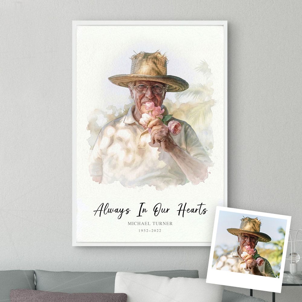 Custom Watercolor Memorial Portrait