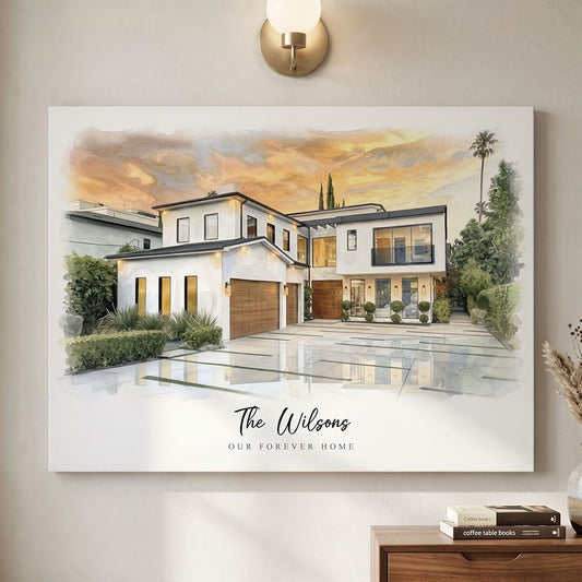 Custom Watercolor House Portrait