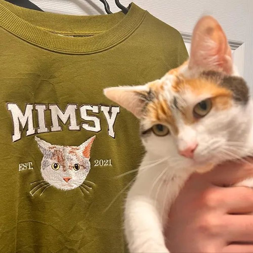Varsity Style Embroidered Pet Sweatshirt