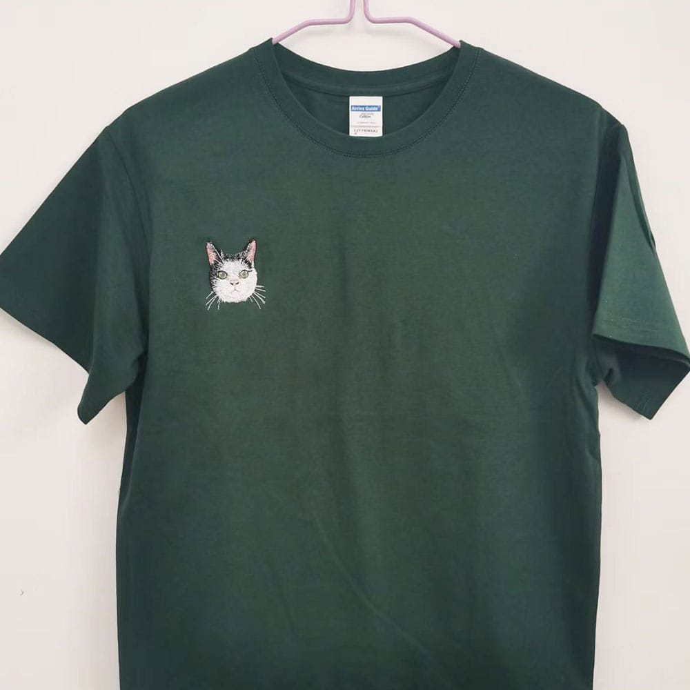 Embroidered Pet Portrait T-Shirt