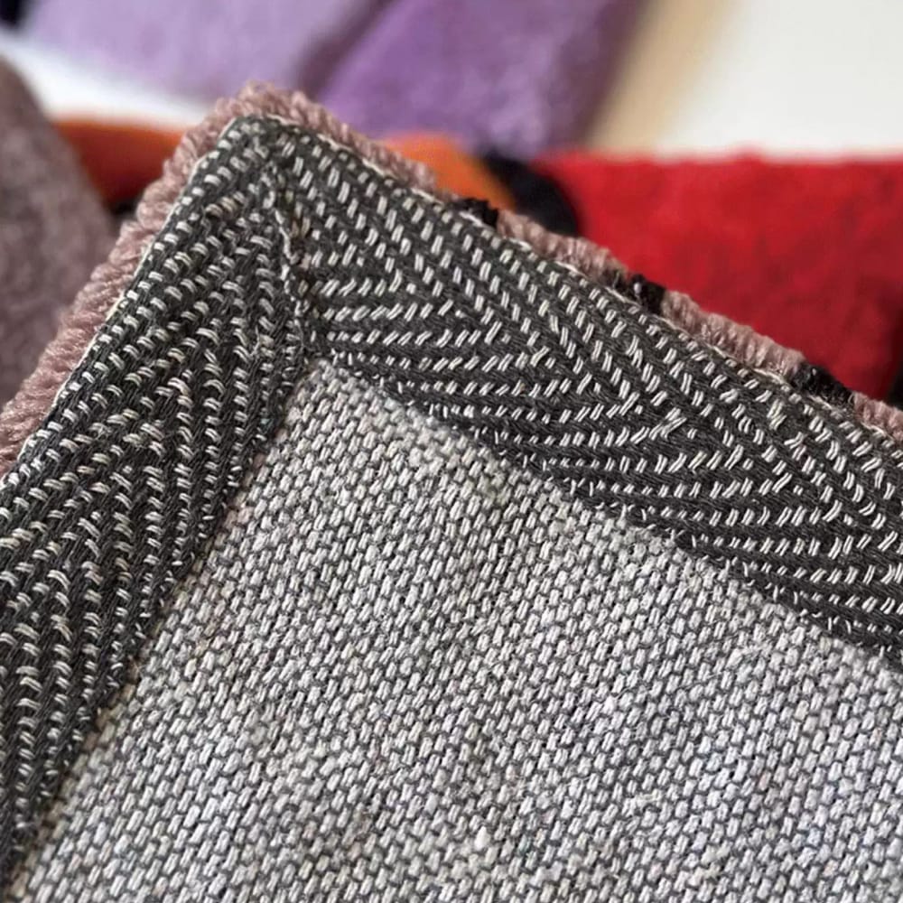 Handmade custom tufted rug designed as a decorative keyboard mat.