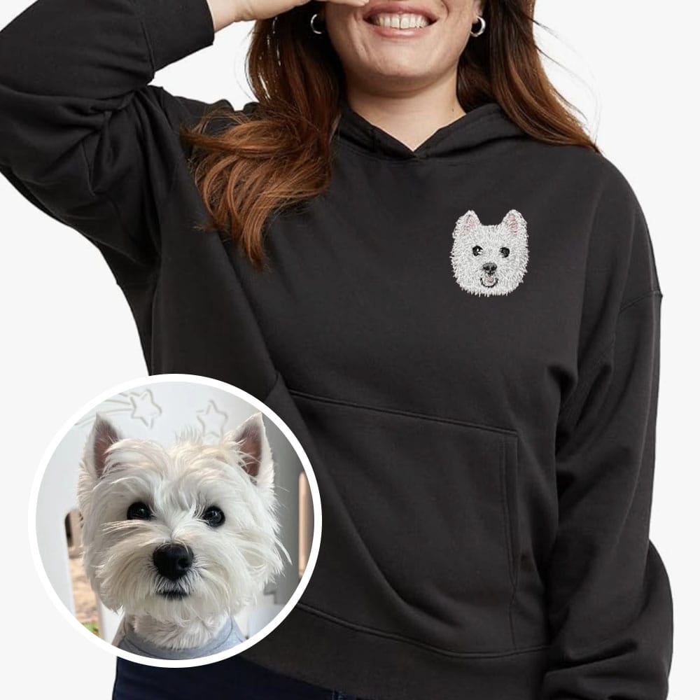 Embroidered Pet Portrait Hoodie