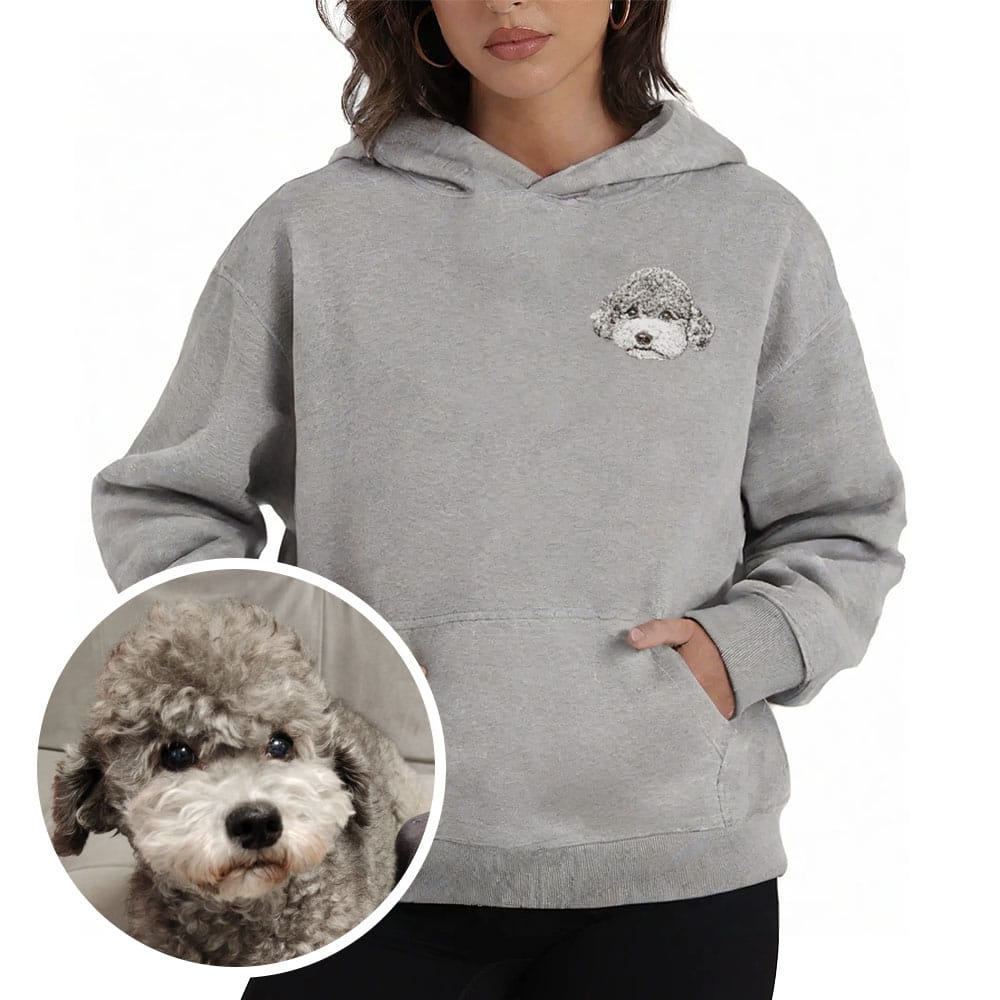 Embroidered Pet Portrait Hoodie