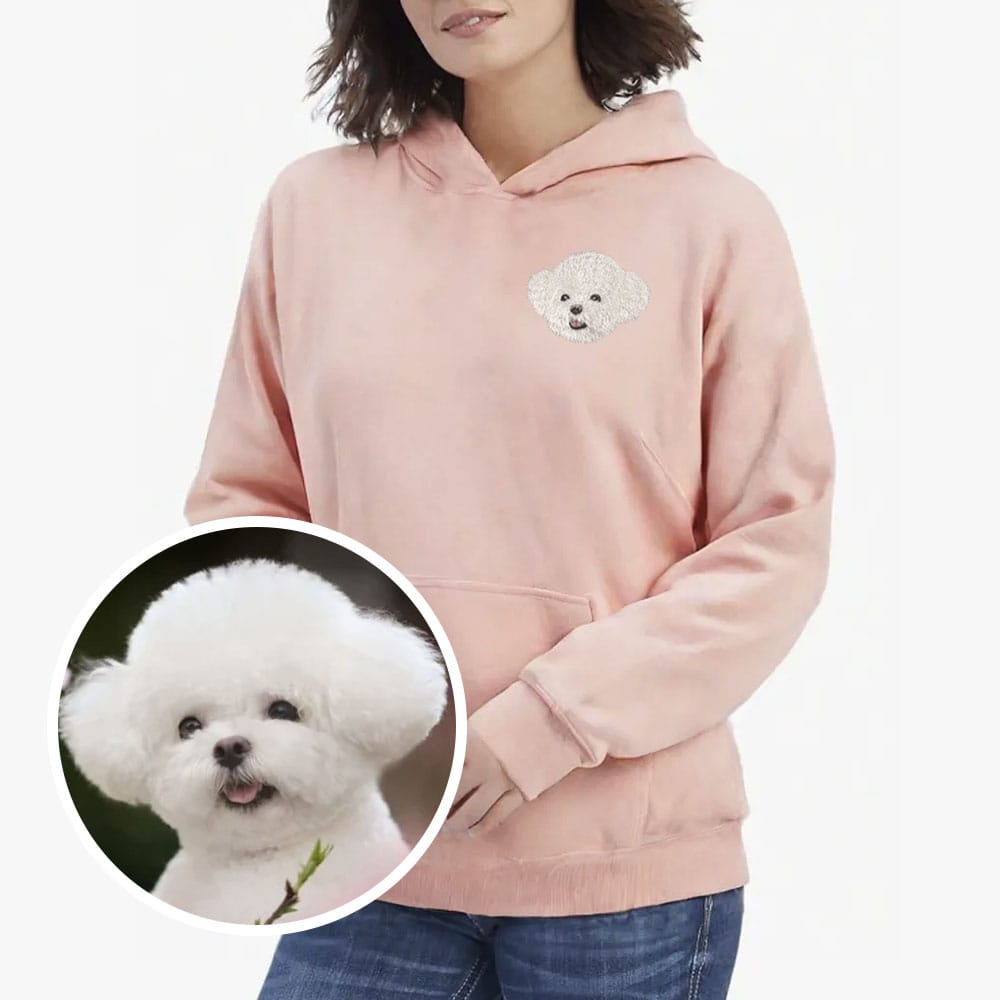 Embroidered Pet Portrait Hoodie