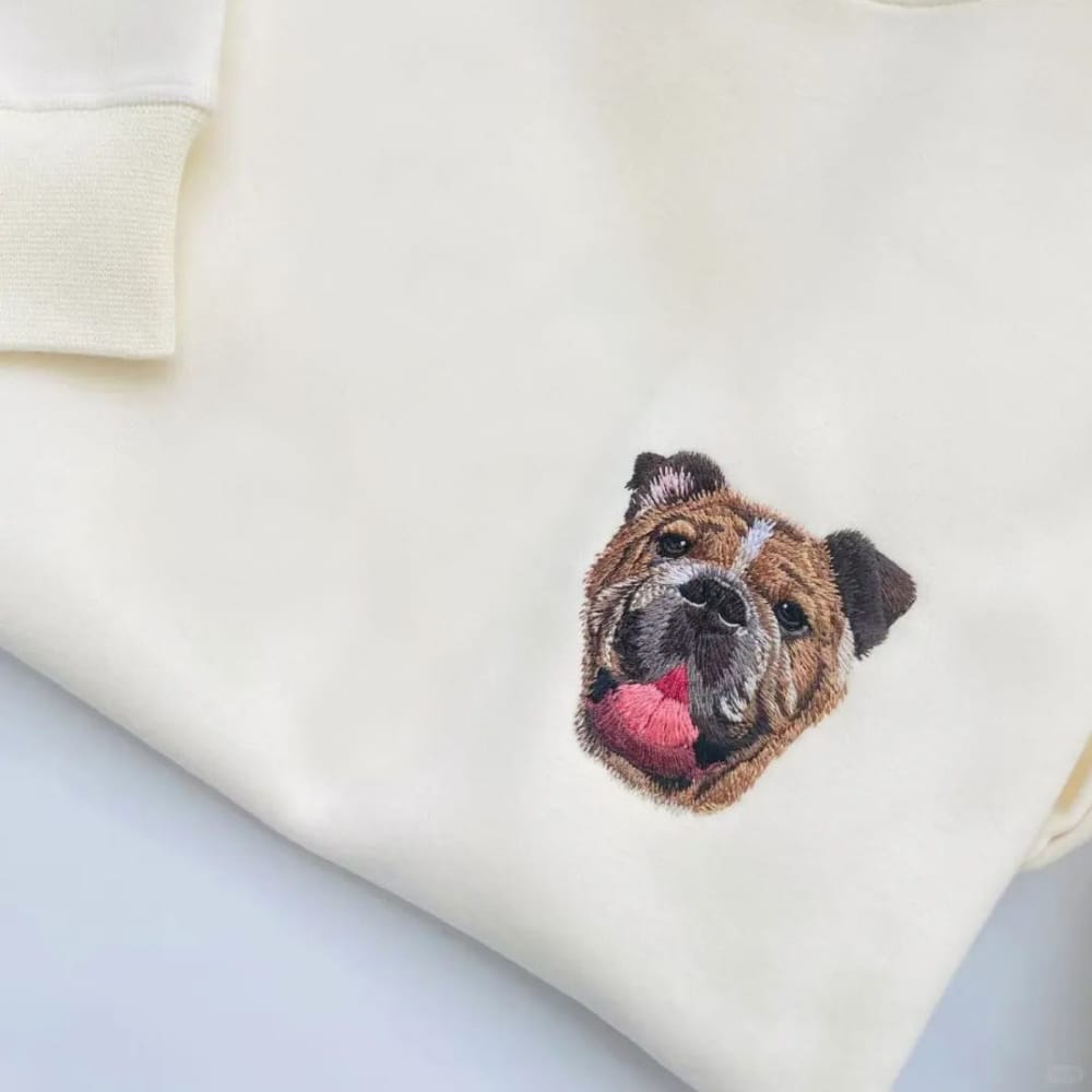 Embroidered Pet Portrait Sweatshirt