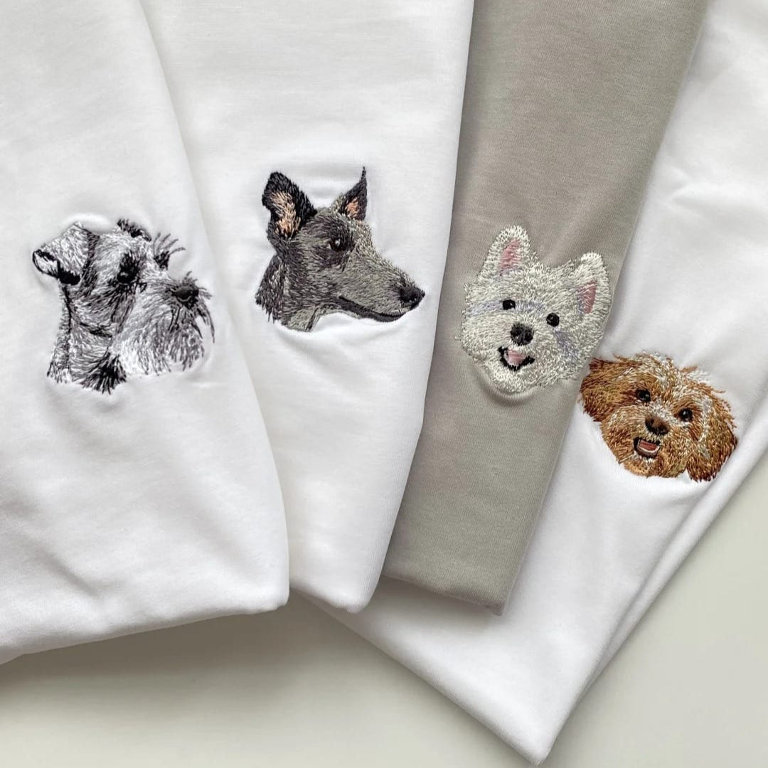 Embroidered Pet Portrait T-Shirt