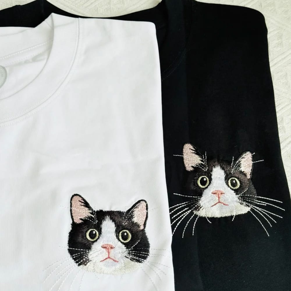 Embroidered Pet Portrait T-Shirt