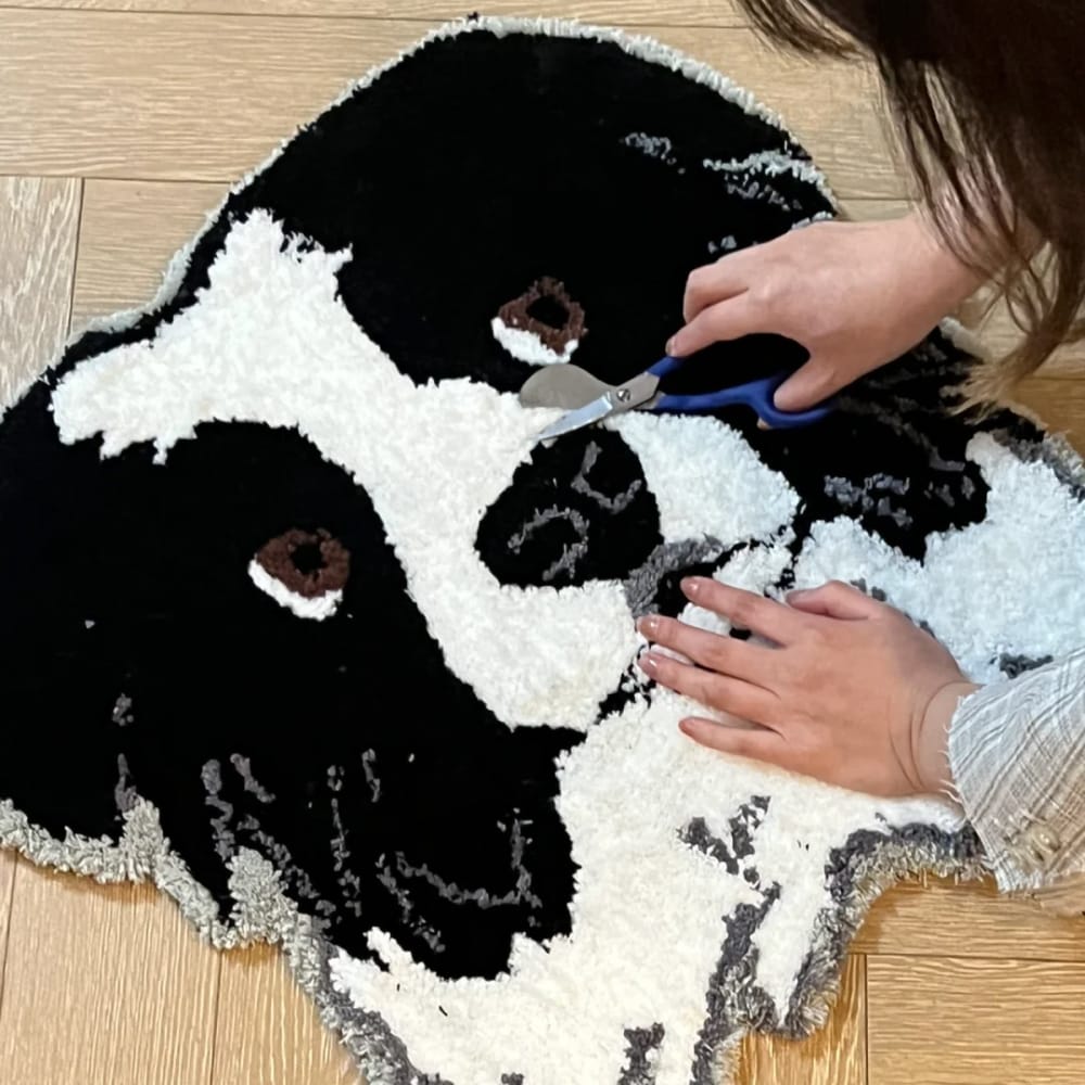 Custom Pet Portrait Tufted Rug