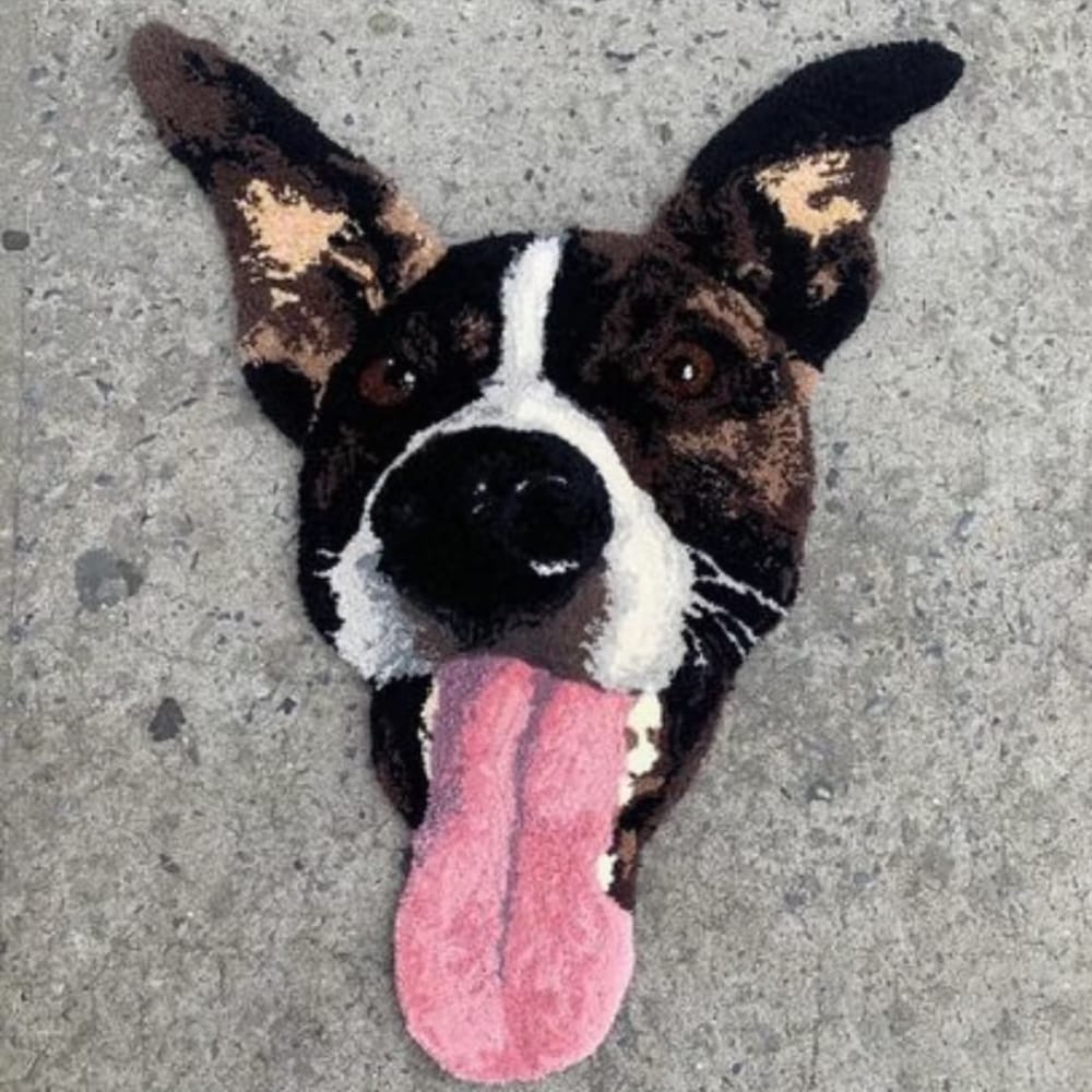 Custom Pet Portrait Tufted Rug